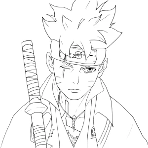 coloriage Boruto à imprimer pour enfant de 12 ans