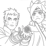 coloriage Boruto a imprimer gratuit