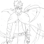 coloriage Boruto pour enfant