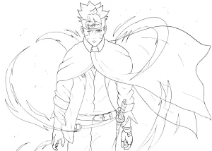 coloriage Boruto pour enfant