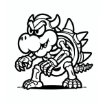 coloriage Bowser pour enfants à imprimer