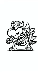 coloriage Bowser pour enfants à imprimer