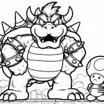 imprimer coloriage Bowser pour enfant
