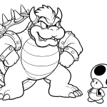 coloriage Bowser pour bebe a imprimer