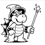 image pour coloriage Bowser enfant