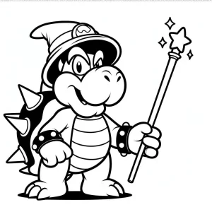 image pour coloriage Bowser enfant
