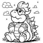 coloriage Bowser gratuit a imprimer
