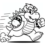 coloriage Bowser à imprimer pour enfant de 9 ans