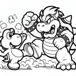 coloriage Bowser educatif pour enfant
