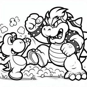 coloriage Bowser educatif pour enfant