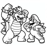 télécharger coloriage Bowser gratuit