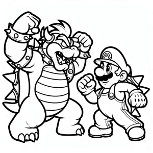 télécharger coloriage Bowser gratuit