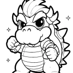 coloriage Bowser à imprimer pour enfants