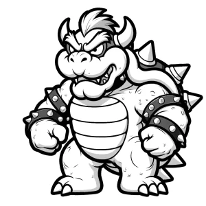 coloriage Bowser pour bebe a imprimer