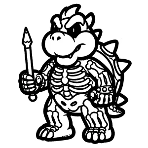coloriage Bowser pour primaire