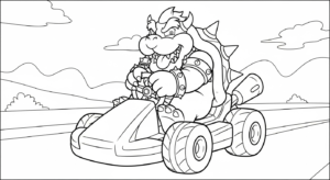 coloriage Bowser updated pour enfant de 10 ans