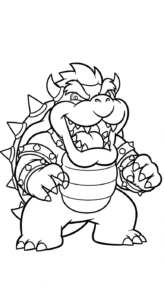 coloriage Bowser updated à imprimer