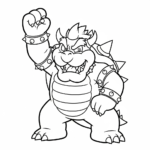 coloriage Bowser updated pour enfants à télécharger
