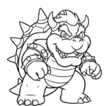 coloriage Bowser updated à imprimer gratuit