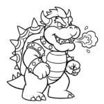 coloriage Bowser updated pour enfants à télécharger