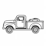 coloriage Camion pour enfant de 6 ans