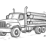 coloriage Camion à imprimer pour enfant de 4 ans