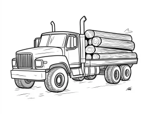 coloriage Camion à imprimer pour enfant de 4 ans