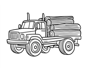 coloriage Camion à imprimer pour enfant de 4 ans