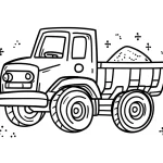 coloriage Camion et decoupage a imprimer gratuit