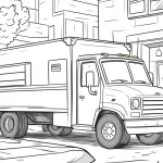 coloriage Camion et decoupage a imprimer gratuit