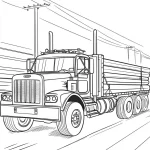 coloriage Camion pour enfant de 5 ans