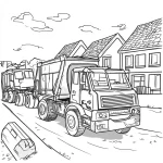 coloriage Camion et decoupage