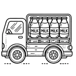 coloriage Camion à imprimer pour enfant de 4 ans