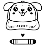 coloriage Casquette à imprimer pour enfant de 7 ans