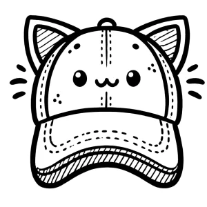 coloriage Casquette pour enfant de 3 ans