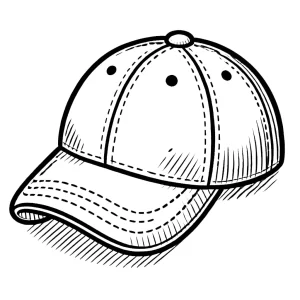image pour coloriage Casquette enfant