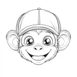 coloriage Casquette à imprimer kawaii