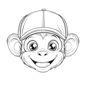 coloriage Casquette à imprimer kawaii