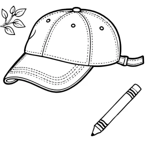 coloriage Casquette a imprimer pour enfant de 4 ans