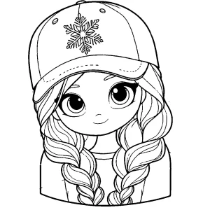 image de coloriage Casquette pour enfant