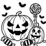 imprimer coloriage Chasse aux Bonbons gratuit