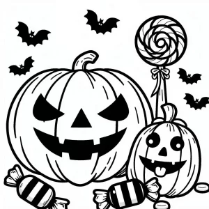 imprimer coloriage Chasse aux Bonbons gratuit