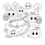coloriage Chasse aux Bonbons pour bebe a imprimer