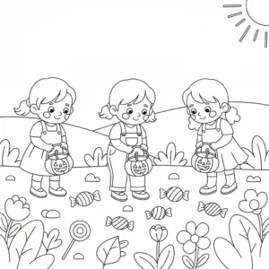 coloriage Chasse aux Bonbons a telecharger