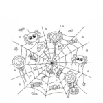 coloriage Chasse aux Bonbons educatif pour enfant