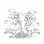 coloriage Chasse aux Bonbons educatif pour enfant