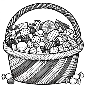 coloriage Chasse aux Bonbons pour enfant de 5 ans