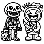image de coloriage Chasse aux Bonbons pour enfant