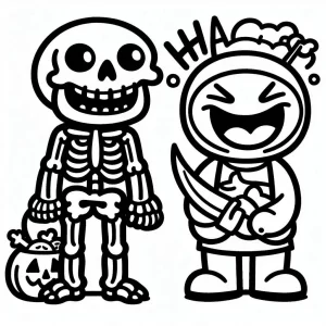 image de coloriage Chasse aux Bonbons pour enfant