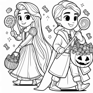 coloriage Chasse aux Bonbons pour enfant de 5 ans